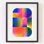Neon riso print by KVIST